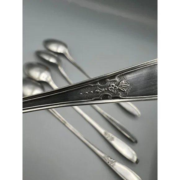 5 Lady Doris AI Silver Plate Ice Tea Spoons PRINCESS 7 in Arnold Palmer Mixer - Picture 7 of 16